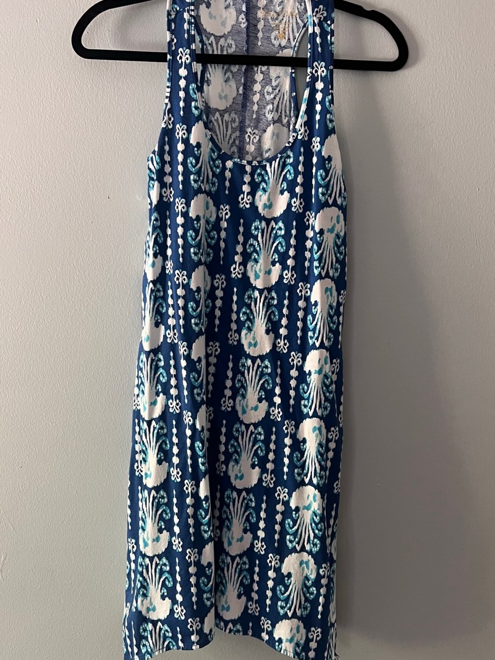 Lilly Pulitzer Blue, White & Aqua Floral Tank Dress